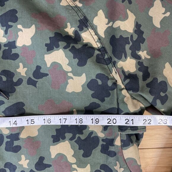 Converse Mens Camo Jacket Military Style Full Front Zip Hooded Size M Pockets - Picture 8 of 12